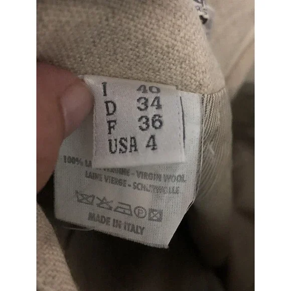 ! Gunex by Brunello Cucinelli ladies virgin wool Lined  skirt size US 4 SKU 1y - Picture 5 of 9